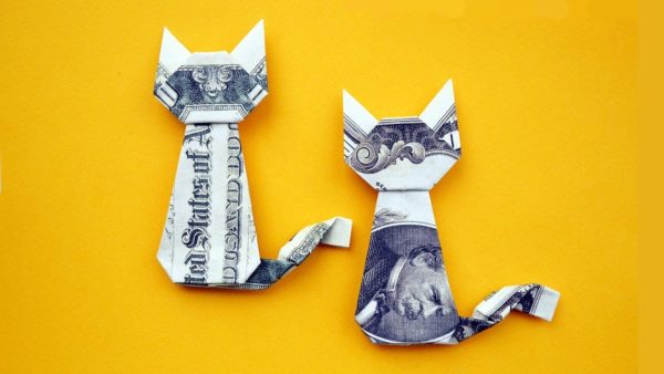 お年玉に猫のオブジェの折り紙を 千円札でも制作可能 猫ジャーナル